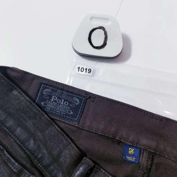 POLO Ralph Lauren Ladies Brown Moto Ankle Zip Pants Bikercore - Picture 12 of 13